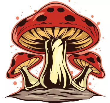 Original champignon illustration t-shirt - TenStickers