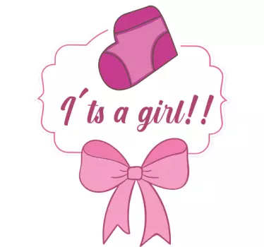 Piget baby shower med navn baby t-shirt - TenStickers