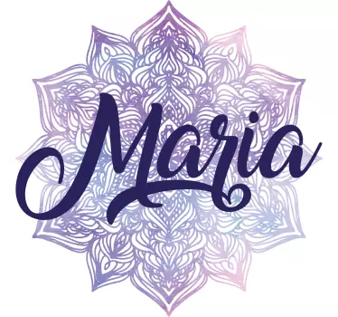 Personlig t-shirt med navne-mandala - TenStickers