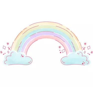 Baby t-shirt regnbuemolnens trend - TenStickers