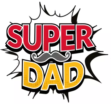 Super Dad Komisk far og søn tøj - TenStickers