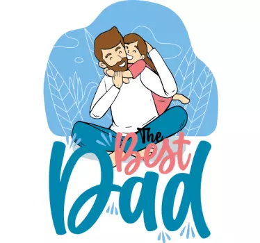 Fantastiske krammende far og søn matchende skjorter - TenStickers