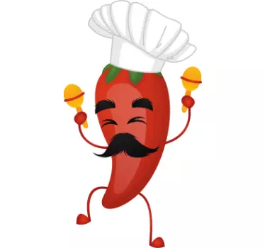 T-shirt til børn happy chef peber - TenStickers