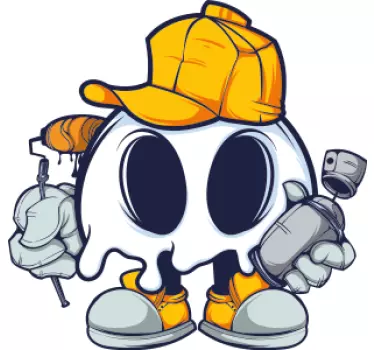 Baby t-shirt sød spøgelsesmaler - TenStickers