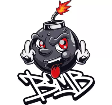 Swag baby bombe graffiti tegneserie t-shirt - TenStickers