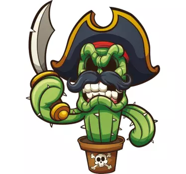 T-shirt til børn med pirat kaktus karakter - TenStickers