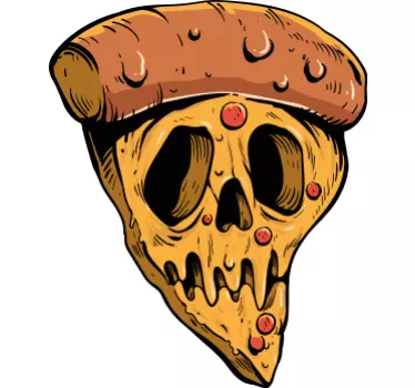 Kranie pizza grafik original t-shirt - TenStickers