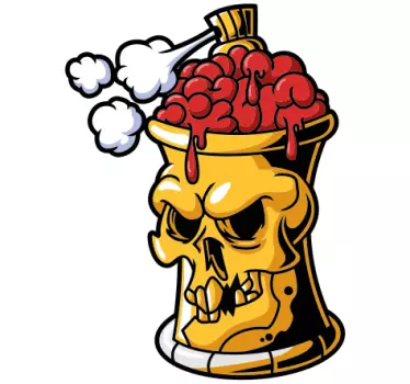 Graffiti skull spray t-shirt - TenStickers