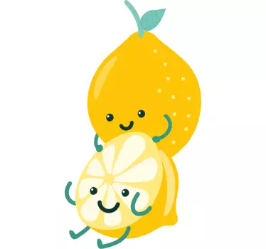 Citron sjov tegneserie stil t-shirt - TenStickers