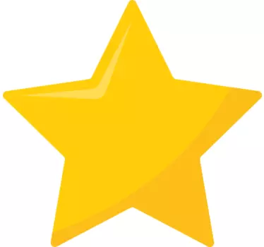 Gul klassisk stjerne børneskjorte - TenStickers