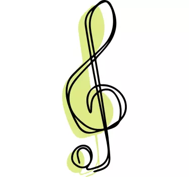 Minimalistisk musik note sød design t-shirt - TenStickers
