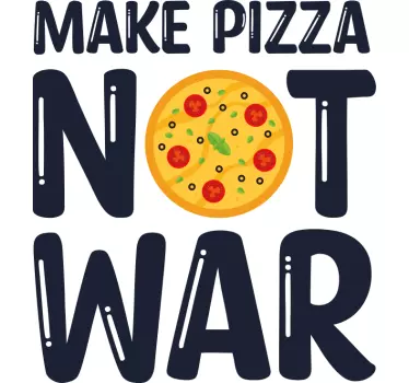 Sjove citater laver pizza t-shirt - TenStickers