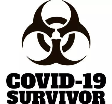 Original t-shirt covid-19 overlever udsagn - TenStickers