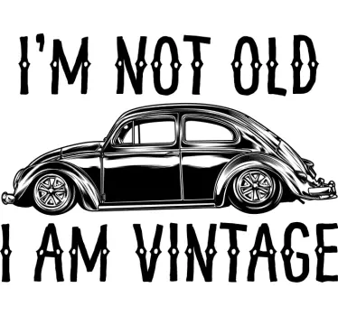 Ikke gammel, men vintage sjov design t-shirt - TenStickers