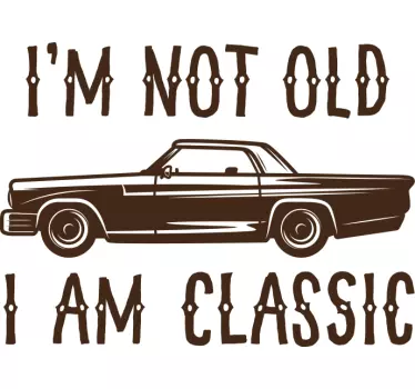 Far søn tøj t-shirt klassisk ikke gammel - TenStickers