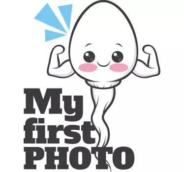 Baby t-shirt mit mit første foto - TenStickers