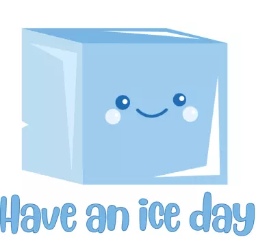 Ice cube sjovt citat design t-shirt - TenStickers