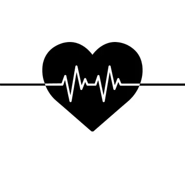Heartbeat moderne motiv matchende skjorter til par - TenStickers
