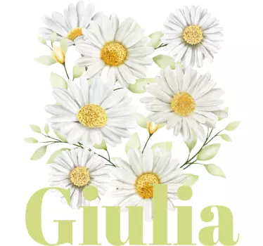 Personlig t-shirt med blomster grafik - TenStickers