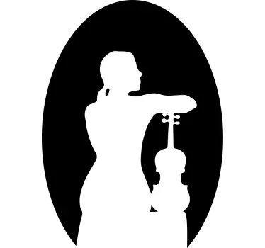 Original t-shirt elegant musik silhuet - TenStickers