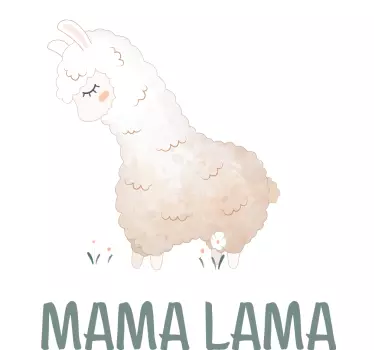Baby lama og mor lama skjorte - TenStickers