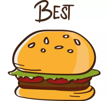 Bedste venner fries og hamburger t-shirt - TenStickers