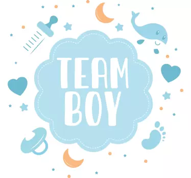 Baby t-shirt team dreng sjov - TenStickers