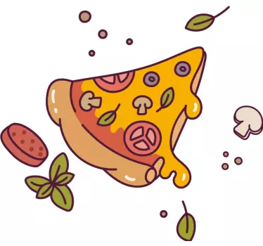 Pizza med en skive manglende far søn tøj - TenStickers