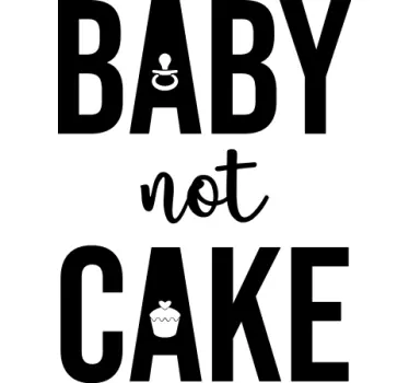 Baby t-shirt baby ikke kage - TenStickers