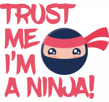 Ninja stol på mig t-shirt til børn - TenStickers
