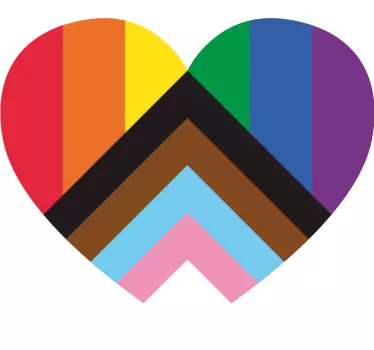Original t-shirt med farverigt hjerte design - TenStickers