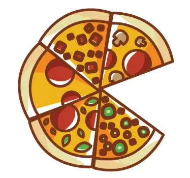 Pizza matchende stykker mønster matchende skjorter til par - TenStickers