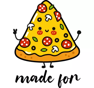 Par t-shirt pizza og sodavand sammen - TenStickers