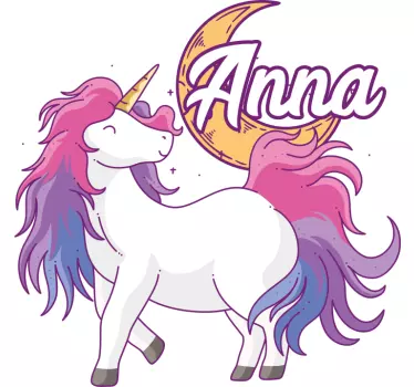 Unicorn og moon børneskjorte - TenStickers