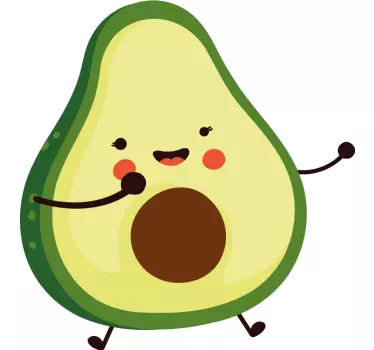 To kvindelige glade avocado -matchende skjorter til par - TenStickers