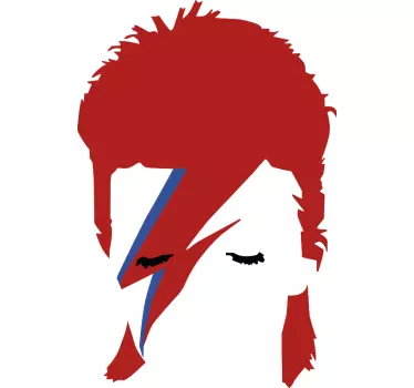 Klassisk bowie ansigt design t-shirt - TenStickers