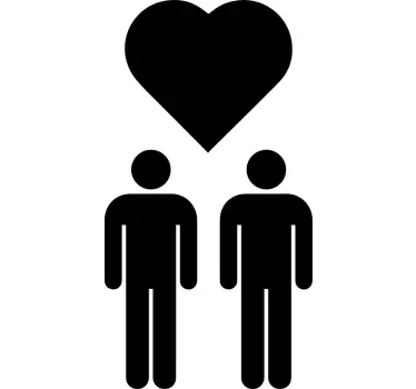 Par t-shirt lilla kærlighedssymbol - TenStickers