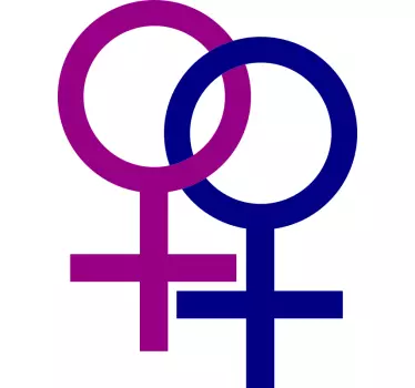 Mor og datter t-shirt unikke feminine symboler - TenStickers