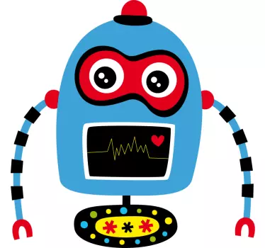 Børnet-shirt med farverig robotkarakter - TenStickers