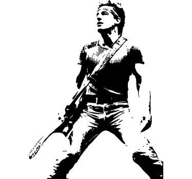 Bruce springsteen sort og hvid t-shirt - TenStickers