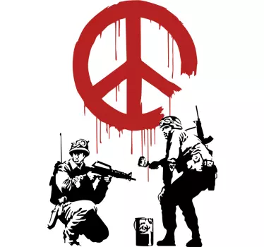 Fredstegn banksy t-shirt - TenStickers