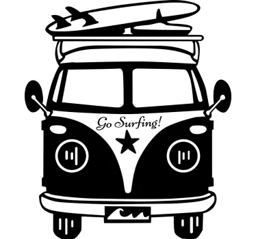 Original t-shirt surfing vintage køretøj - TenStickers