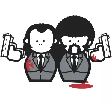 Par t-shirt stilfuldt par med våben - TenStickers