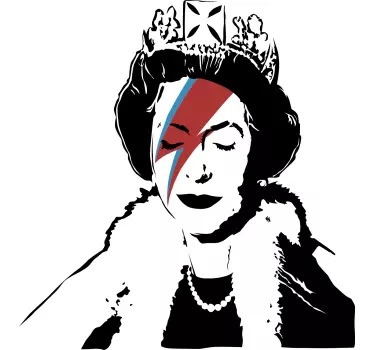 Banksy queen elizabeth bowie t-shirt - TenStickers