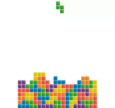 Faldende tetris t-shirt - TenStickers