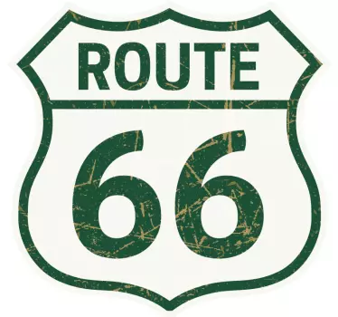 Original t-shirt route 66 vintage stil - TenStickers