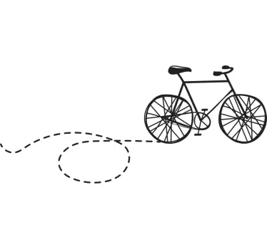 T-shirt med cykelstier - TenStickers