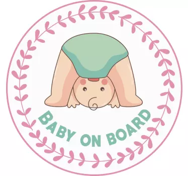 Baby t-shirt sød baby ombord - TenStickers