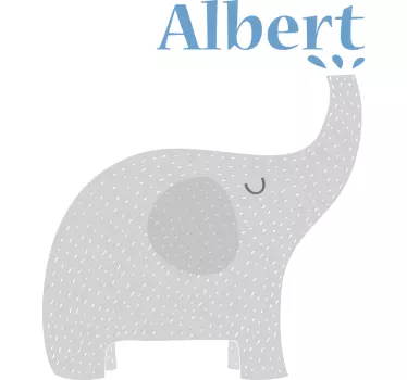 Elefantunge med navn baby t-shirt - TenStickers