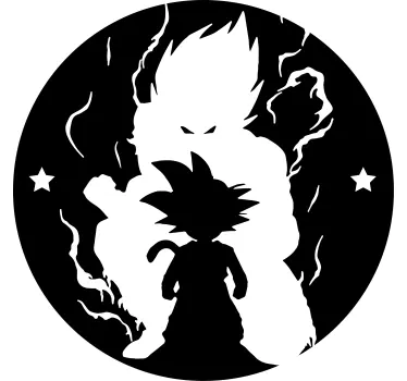 Original t-shirt med heroisk karakter silhuet - TenStickers